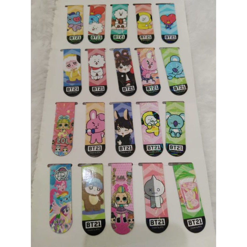 

Pembatas Buku Magnet Karakter Murah Bookmark Karakter Lucu Karakter Baru Isi 20