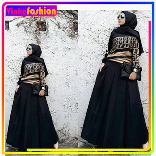 Baju Cewek Muslimah Syar i Setelan wanita Warna Grey Hitam Baju Cewek Muslimah Syar i Setelan wanita Warna Grey Hitam