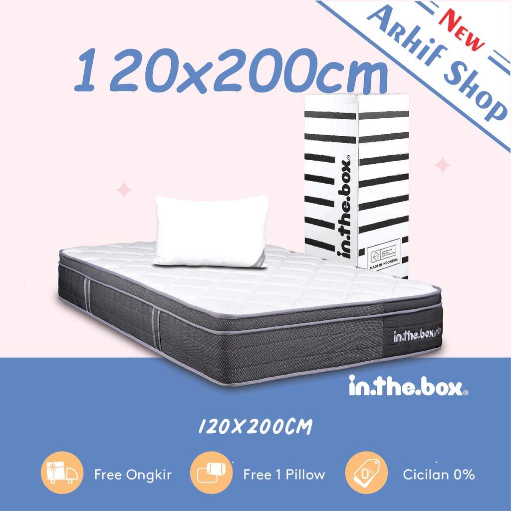 SPRINGBED inthebox PLUS 120x200x28 (Full) KASUR IN THE BOX +