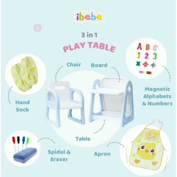 ibebe play and learn with 3 in 1 play table new