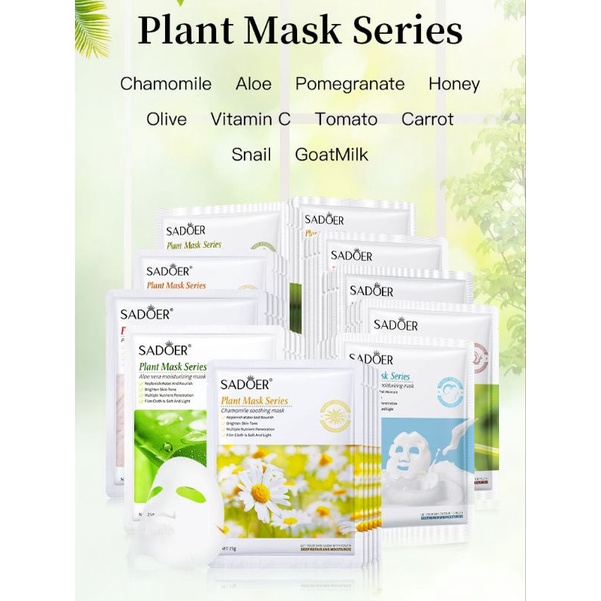 SADOER Original Plant And Fruit Series Facial Mask Sheet