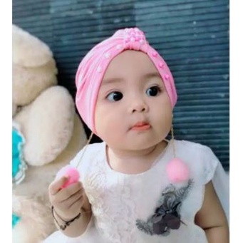 

Turban Baby Pompom Anak Mutiara - Hijab Kids