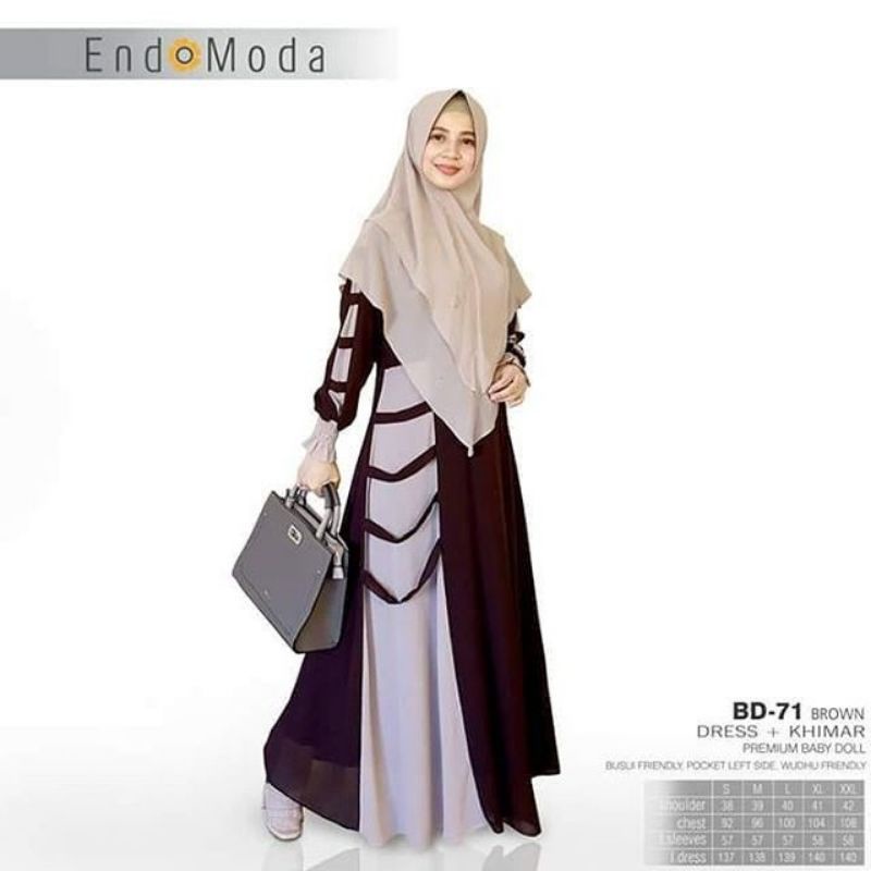 GAMIS ENDOMODA BD71 SATU  SET HIJAB