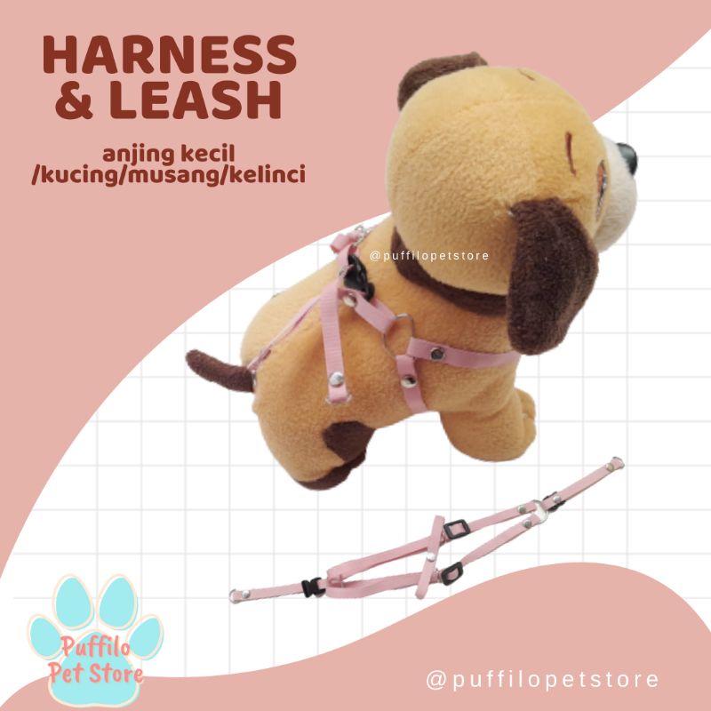 HARNESS &amp; LEASH FOR SMALL PET / HARNESS TALI ANJING KUCING MUSANG KELINCI TUPAI