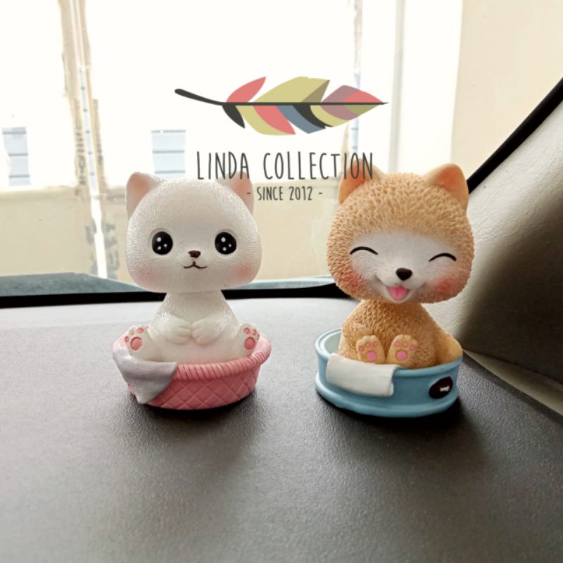pajangan goyang kucing, pajangan goyang anjing, pajangan mobil kucing, pajangan mobil karakter