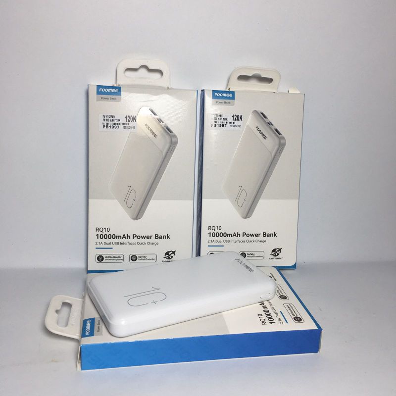 FOOMEE Powerbank RQ10 // FP107 10000mAh 2USB 2.1A Interfaces Quick Charge Original