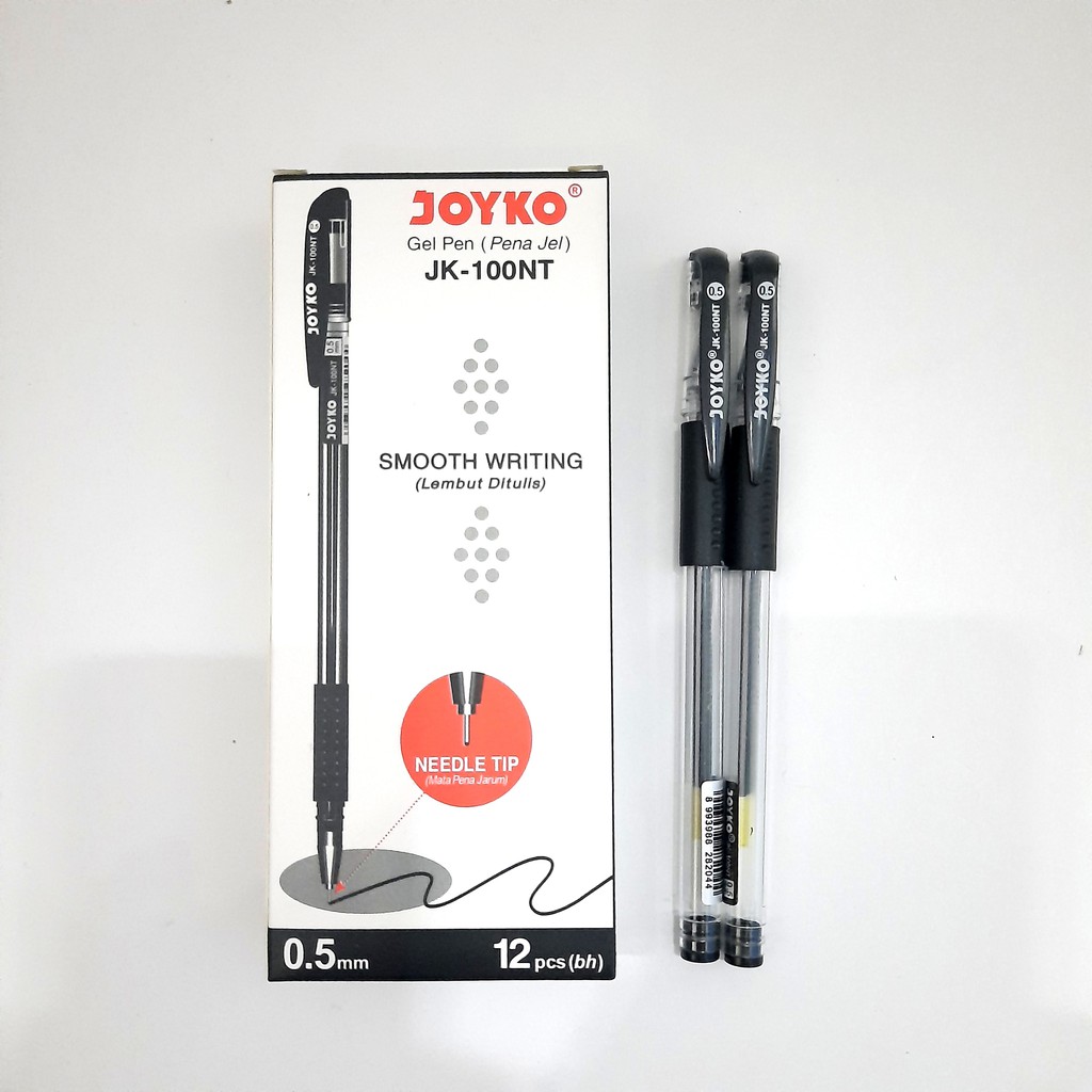 

BALLPOINT PEN JOYKO JK-100NT GEL INK HITAM (PER LUSIN)