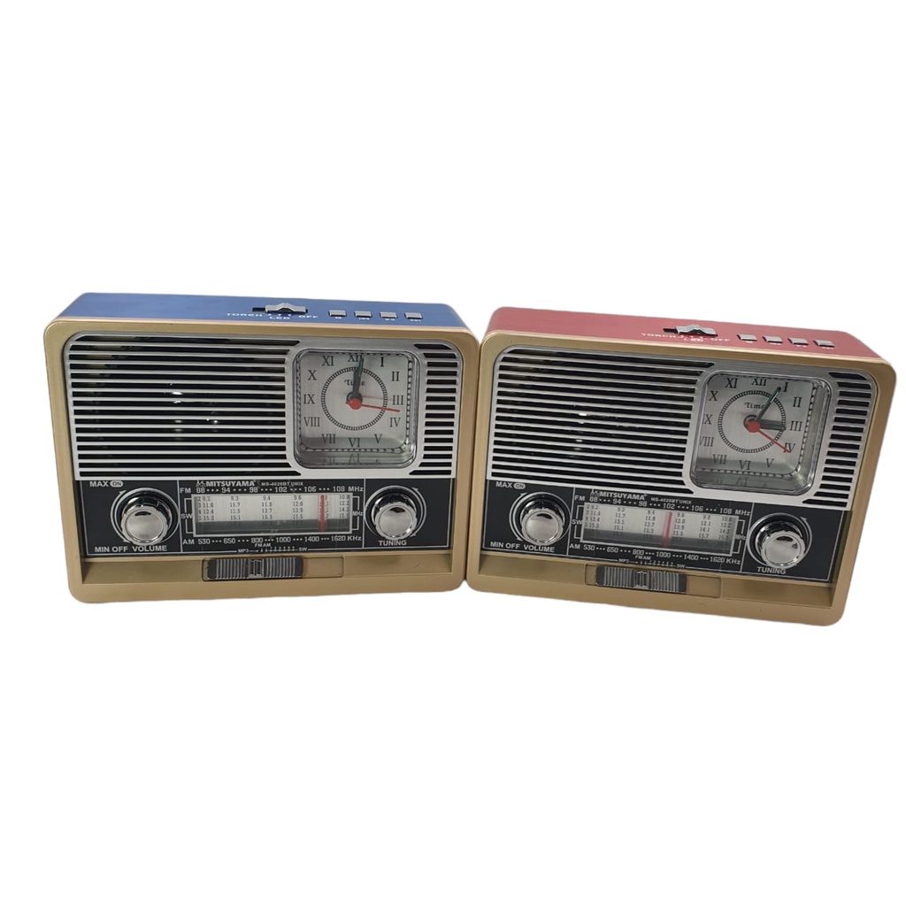 Radio Speaker Jam Senter Mitsuyama MS-4020BT UNIX 3&quot; Woofer Cas / Speaker Radio Senter Jam Cas/ Radio Mitsuyama Unix/ Radio Unix 4020bt/RADIO SENTER PORTABLE MITSUYAMA MS-4020BT ANTIX/ Radio Mitsuyama Antix/ Radio Antix Jaman dulu/ Radio