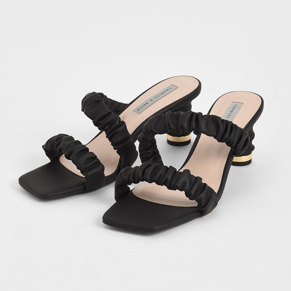 [7.7 Boombastis Sale⚡] - SANDAL WANITA CKS459 RUCHED STRAP MULES PREMIUM IMPORT