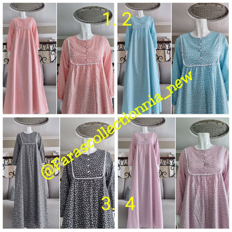 Gamis katun Jepang motif bunga ORI by edness kayla