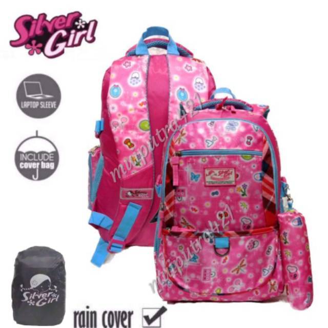 Tas ransel anak sekolah anak wanita silver girl by alto