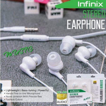 Handsfree Earphone Infinix Original HD Sound Hifi XE - 06/ 08 Audio