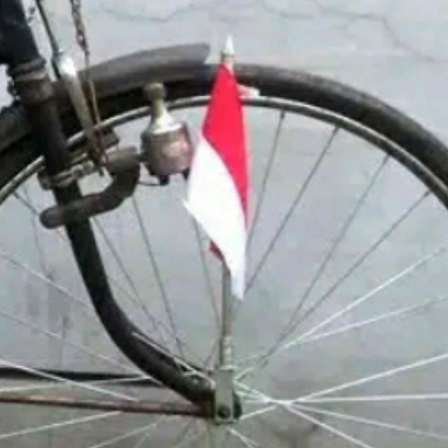 Tiang Bendera Sepeda Onthel