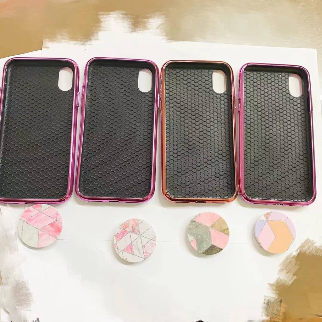 IMD Marmer Casing + Popsocket IPHONE 11 PRO 12 MINI 12 PRO MAX