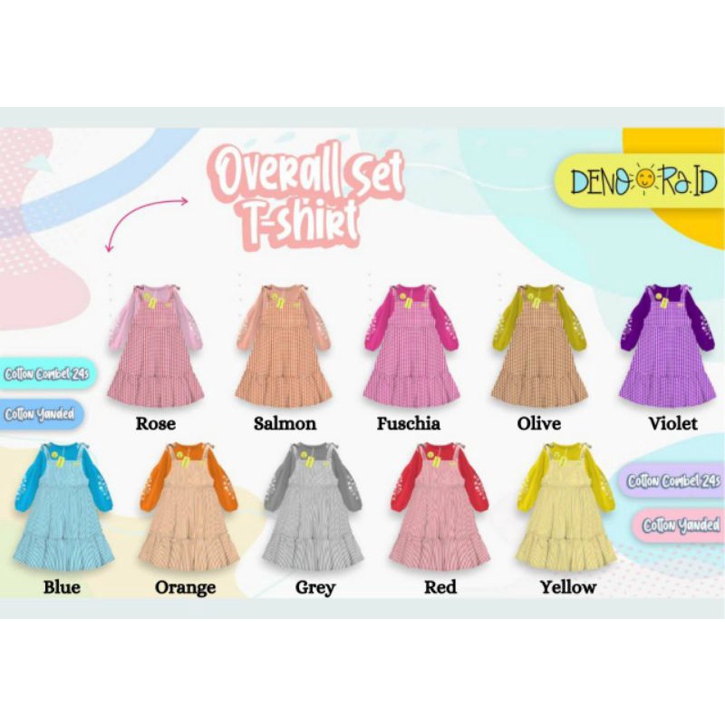 OVERALL DENORA || DRESS KATUN ANAK