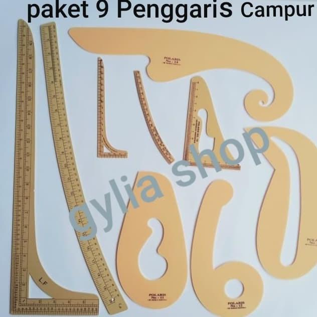 

Paket Penggaris Pola isi 9 / Penggaris Pola Jahit Campur isi 9