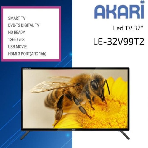 AKARI TV Led 32 Inch Siaran Digital LE 32V99T2 - Garansi 5 Tahun