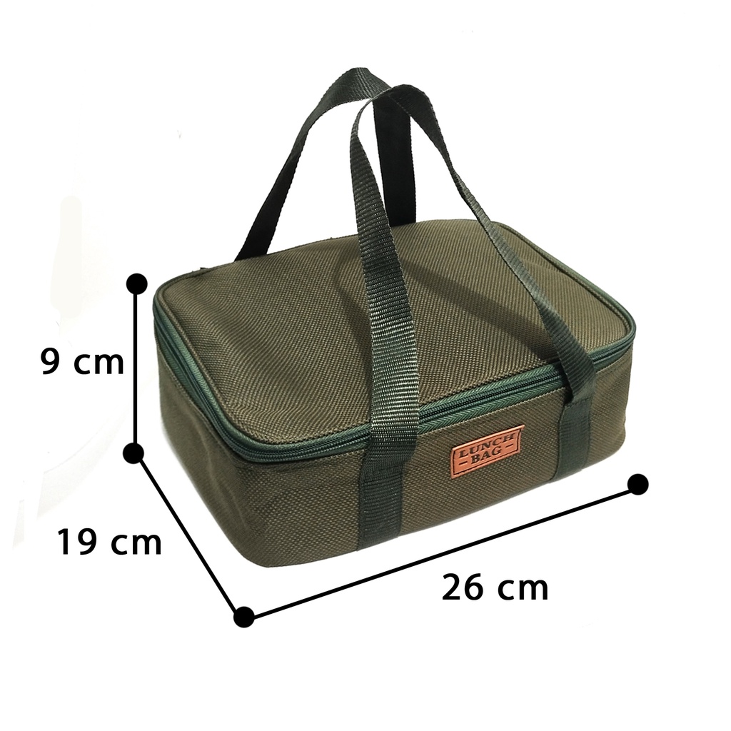 Tas bekal TEDEMEI jumbo polos tempat kotak makan ecentio besar lunchbag waterproof cooler bag tenteng aluminium foil