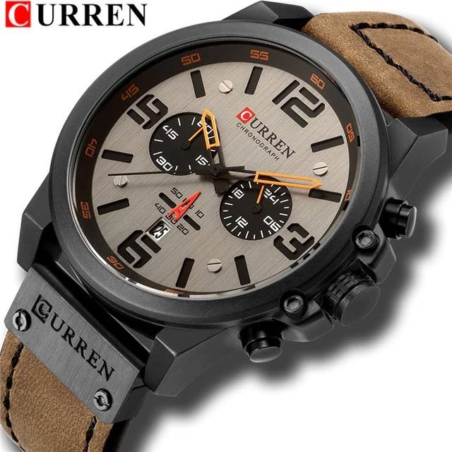 Jam Tangan Pria / Curren / 8314 Date / Jam Tangan Kulit Curren Original