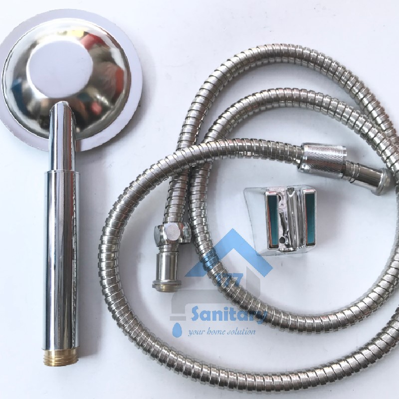 Hand Shower Stainless Set Bulat HS8-Handshower Stenlis Minimalis Semprotan Mandi Spray /B31