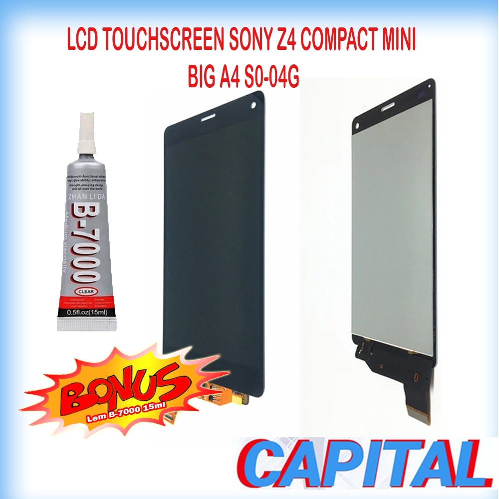 BONUS LEM B7000 LCD TOUCHSCREEN SONY Z4 COMPACT MINI BIG A4 SO-04G ORIGINAL NEW