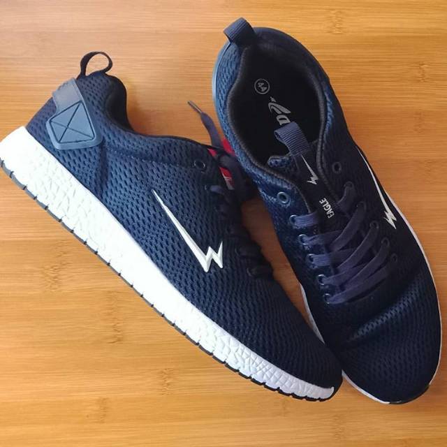 Jual Diskon Akhir Tahun Sepatu Sneakers Running Olahraga Eagle Panama Original Ori Murah Hitam Shopee Indonesia