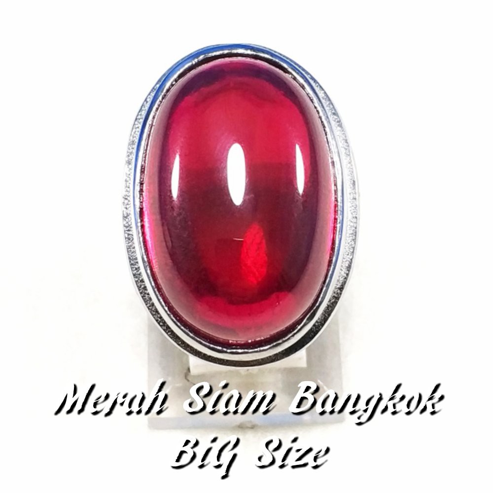 CINCIN BATU AKIK PERMATA MERAH SIAM BANGKOK BIG SIZE UP 8MOHS TERMURAH VERY GOOD