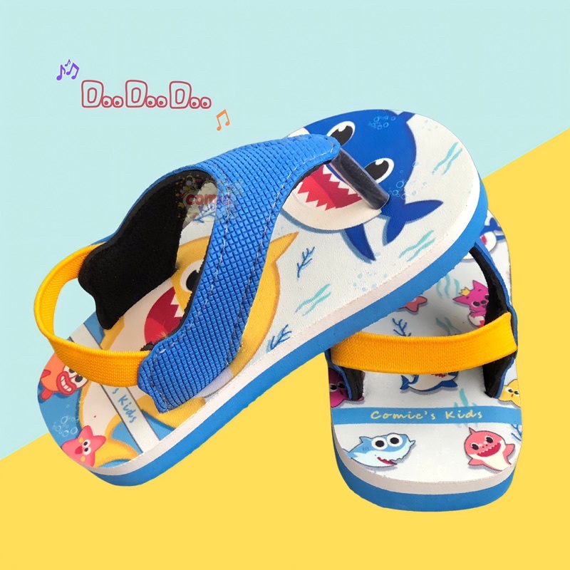 Sandal Jepit Anak Laki Laki Perempuan Sendal Bayi Balita Kids Slippers Hiu Baby Boy Girl COMICKIDS BABY SHARK