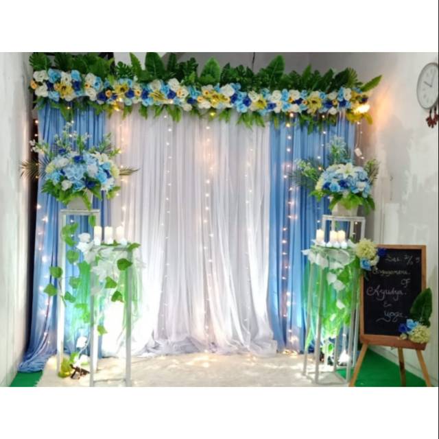 Backdrop dekorasi lamaran tunangan engagement