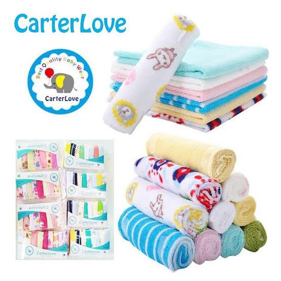 ♥BabyYank♥ Sapu Tangan Bayi/Washlap Bayi CarterLove isi (8 pcs)