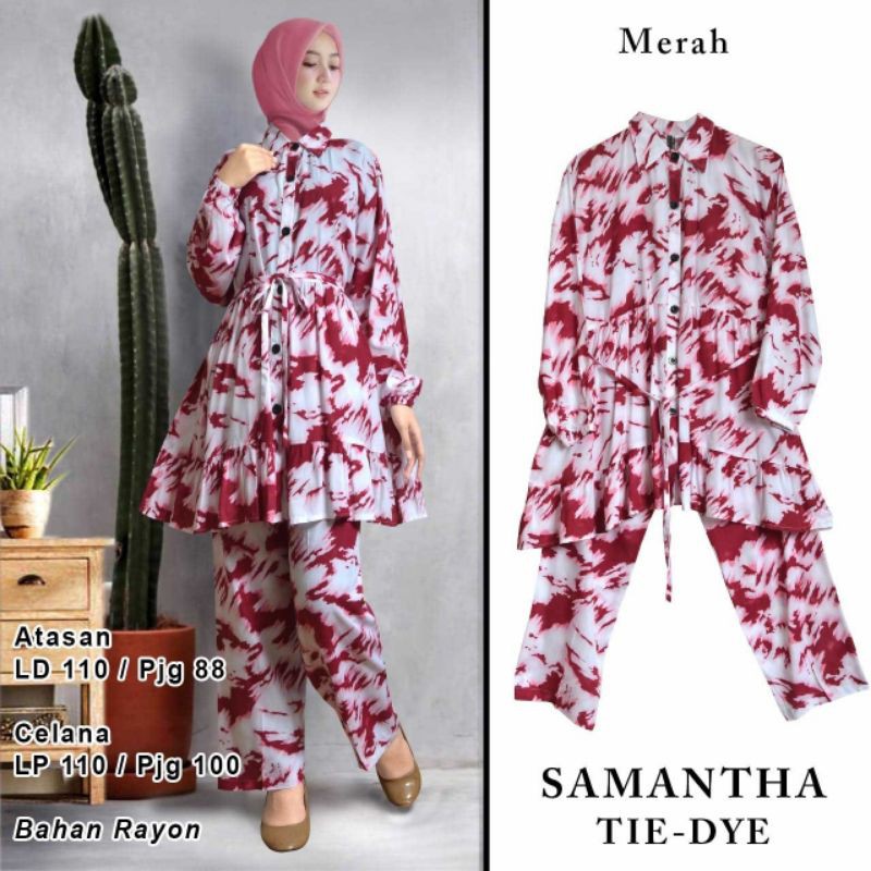 SETELAN SAMANTHA TIE DYE /  SETELAN HIJAB