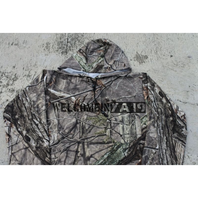 Kaos Hoodie Solognac Camo Premium Drifit / Hoodie Loreng Solognac Camo Premium / Kaos Premium Camo Hoodie