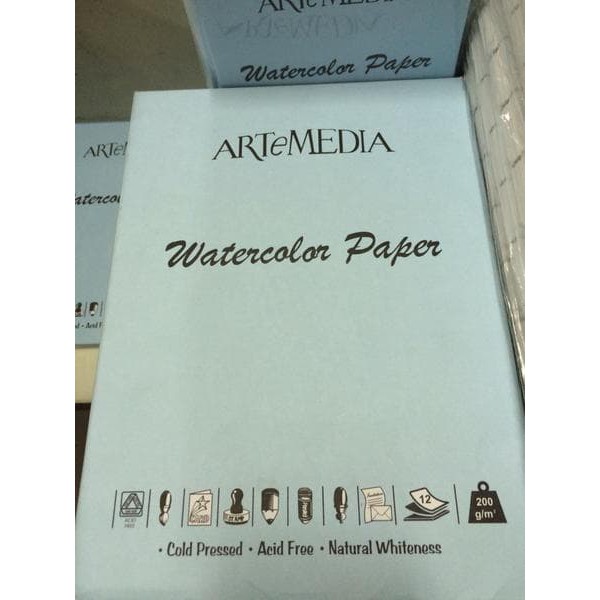 

Stok Ready ARTeMEDIA Watercolor Paper A5 12 lembar Limited