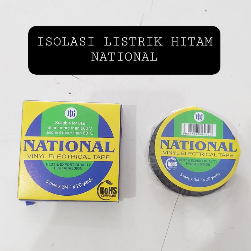 ISOLASI LISTRIK HITAM LAKBAN NATIONAL