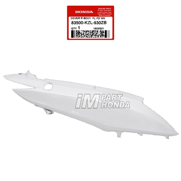 83500-KZL-930ZB Cover Body Belakang Kanan Spacy Karbu Fi Putih