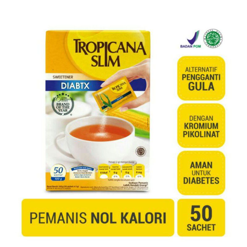 

Tropicana slim sweetener diabet/clasic isi 50sachet harga murah