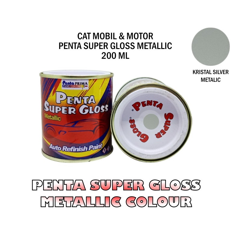 CAT PENTA KRISTAL SILVER S09015 200 gram - penta silver metallic - cat motor penta metallic silver - cat penta super gloss