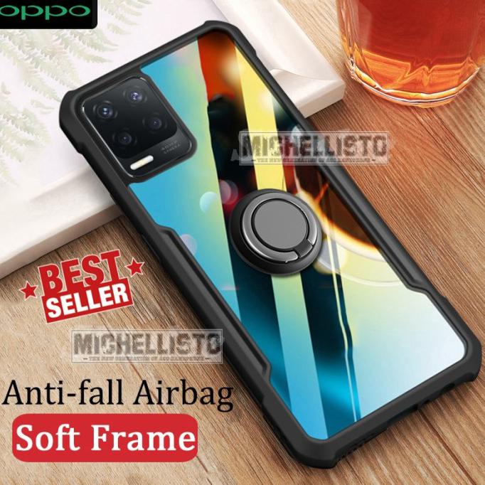 CASE OPPO A54 RING TRANSPARAN CLEAR JAZZ SERIES CASING SOFTCASE