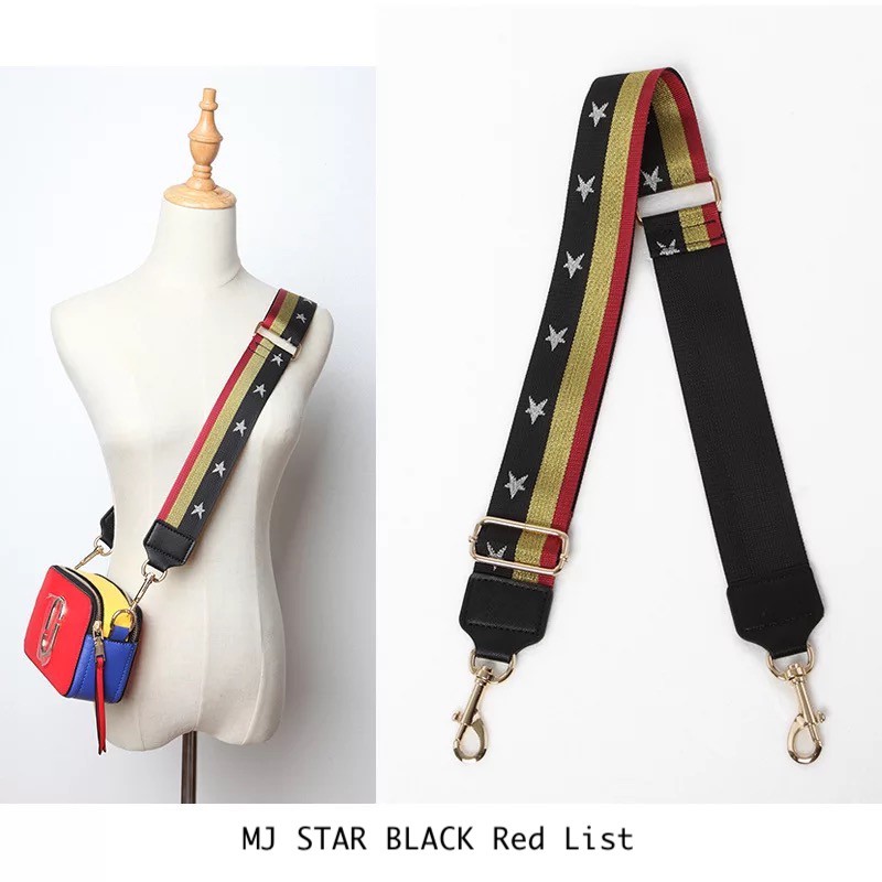 Marc Jacob Star Stripe Guitar Strapbag Adjustable - Gold Hardware - Strap Bag - Tali Tas Lebar