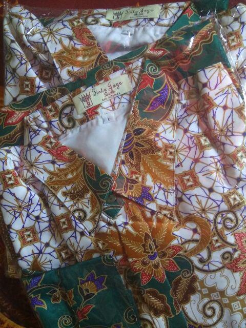 Kemeja Batik Pria Katun Embos Semi Sutra Full Furing Murah(kebaya Batik Pesta,hem Pria Panjang)