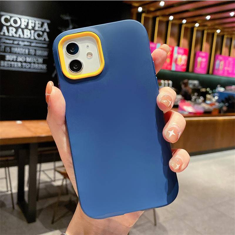 3 In 1 Case Bumper Silikon Cair Shockproof Warna Permen Cover Iphone 11 12 13 Pro Max X Xs Max