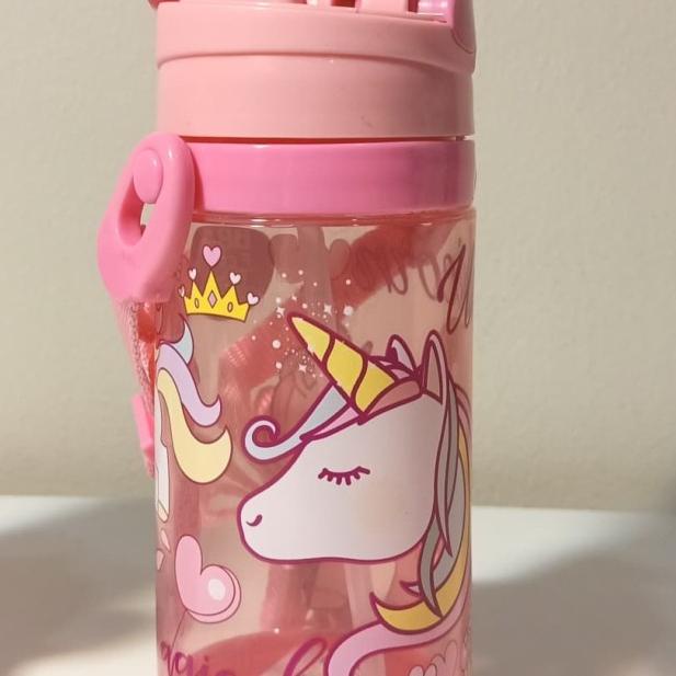 ✫ Botol Minum Shopkins - Unicorn - botol minum anak - botol bertali - Unicorn pink ♥