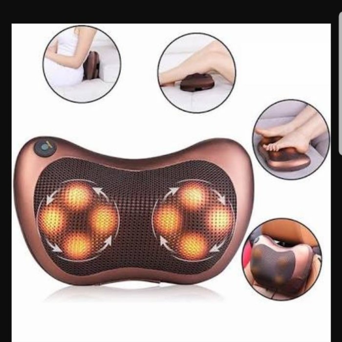 Bantal Leher - Car Massage Pillow Bantal Pijat Leher Pijat Pinggang Neck Bantal Pijat