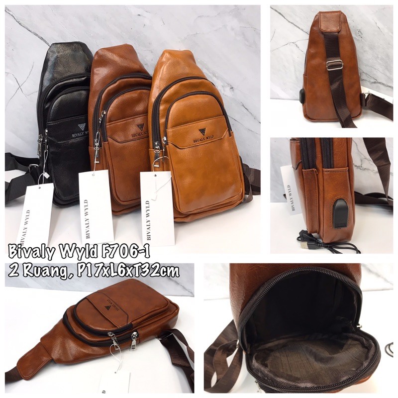 TERBARU / TAS PRIA BIVALY WYLD / SHOULDER BAG PRIA KULIT BIVALY WYLD ORIGINAL IMPORT BISA COD