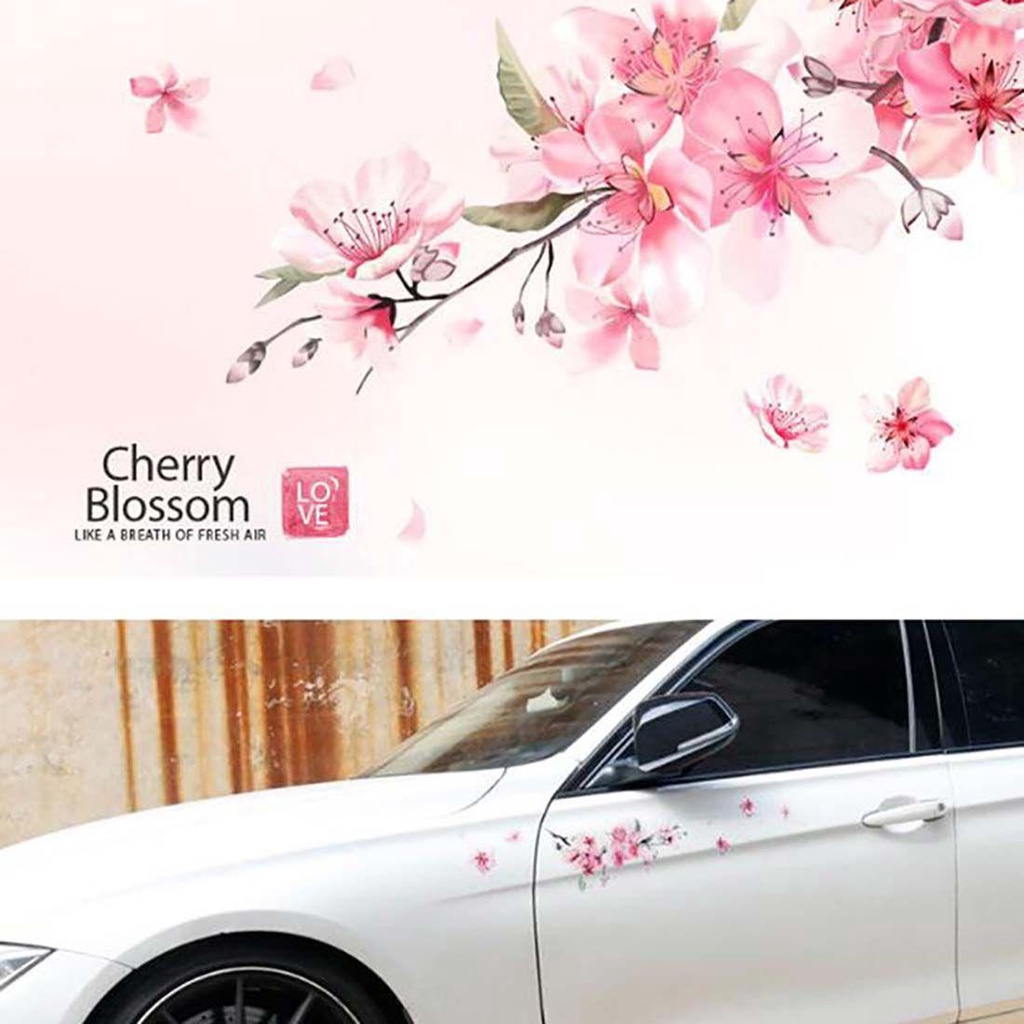 Top Sakura Stiker Mobil Aksesoris Eksterior Scratch Creative Marks Headlight Decal