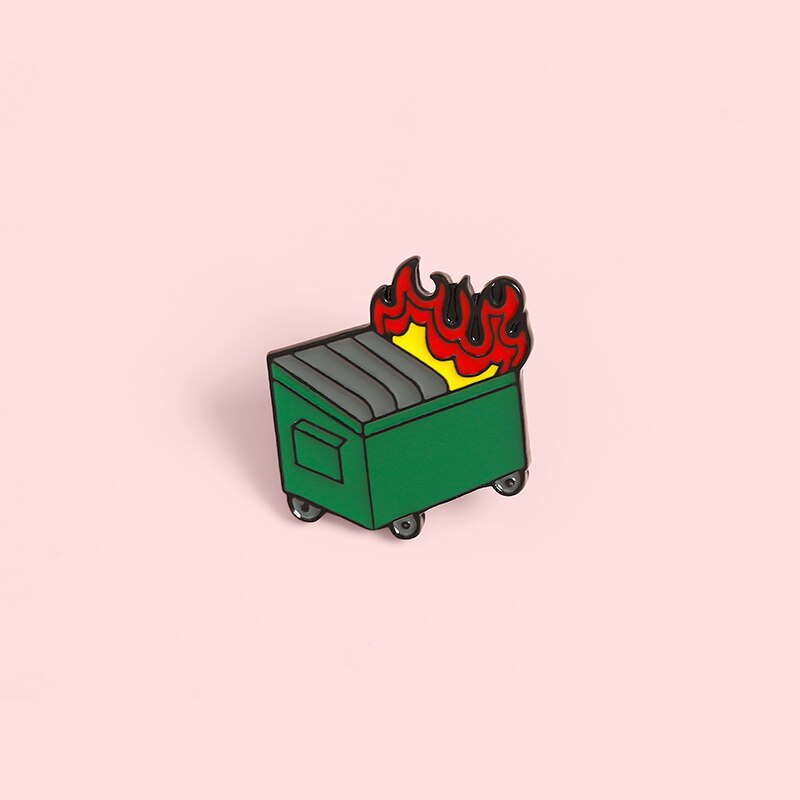 Bros Pin Enamel Desain Tempat Sampah Kartun Crazy 2020 Untuk Hadiah Teman