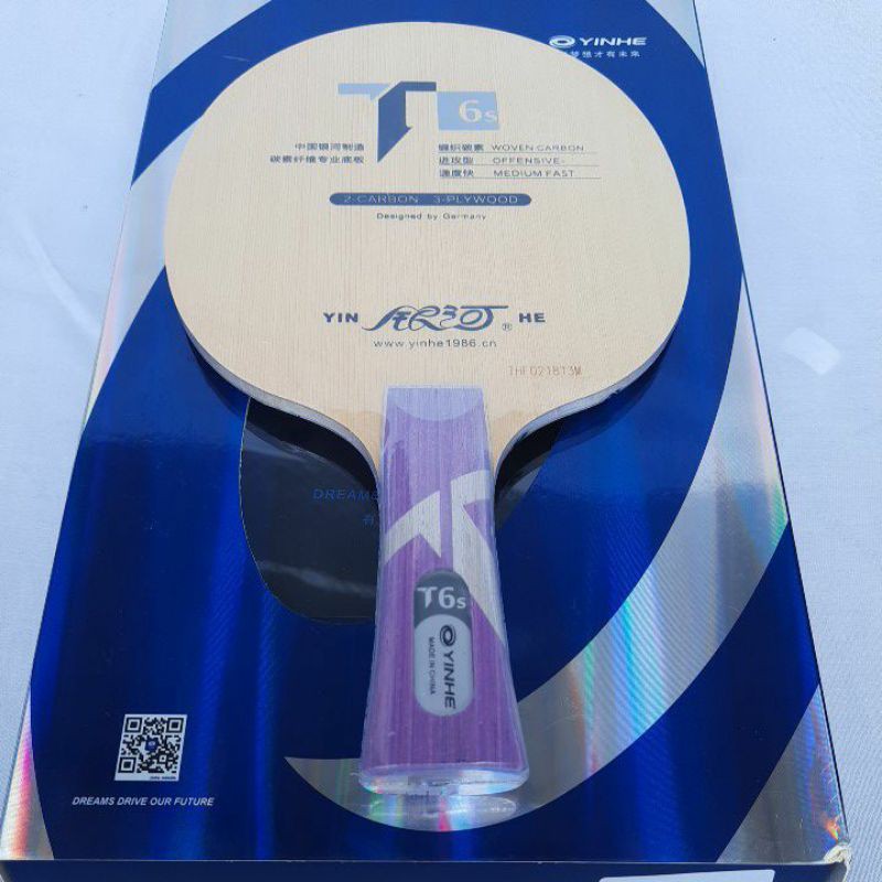 Yinhe T 6s kayu bet tenis meja