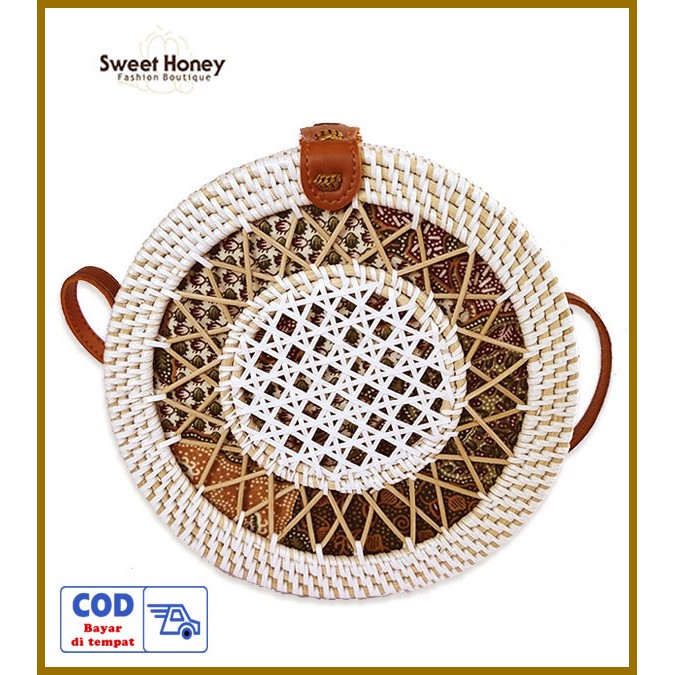 Sweet Honey ~ Grosir Tas Rotan Bali Gendit Rotan Bali Rattan Bag Gendit [Bisa COD Bayar di tempat]