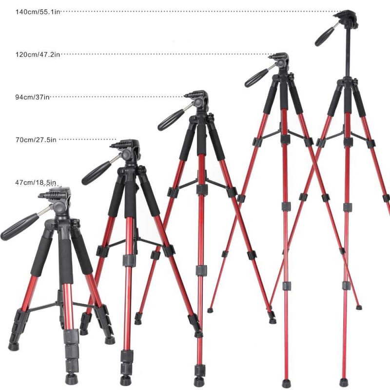 Professional DSLR Tripod Kamera Portabel Travel Fluid Pan Head