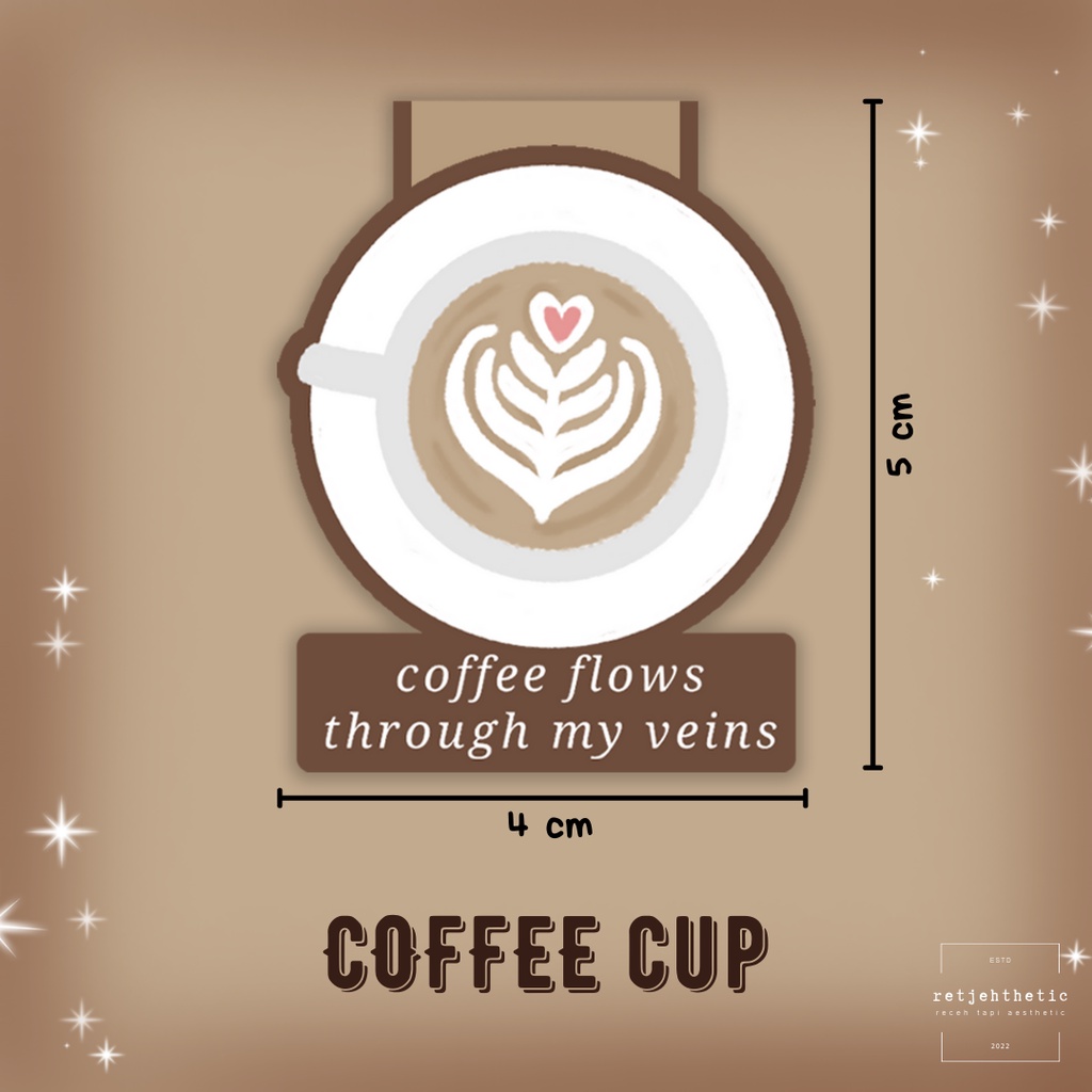 

Magnetic Bookmark: Coffee Cup | Pembatas Buku Magnet Premium Waterproof Aesthetic